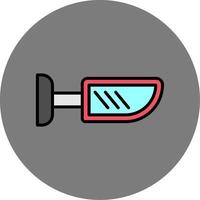 Side Mirror Filled Grey Circle Icon vector