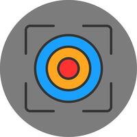 Target Filled Grey Circle Icon vector