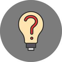 Decision Making Filled Grey Circle Icon vector