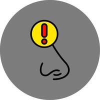 Difficulty Breathing Filled Grey Circle Icon vector