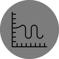 Chart Filled Grey Circle Icon vector