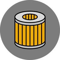 Oil Filter Filled Grey Circle Icon vector