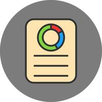 Pie Chart Filled Grey Circle Icon vector