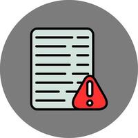 Error Filled Grey Circle Icon vector