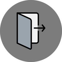 Logout Filled Grey Circle Icon vector