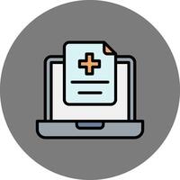 Online Reports Filled Grey Circle Icon vector
