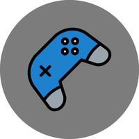 Play Game Filled Grey Circle Icon vector