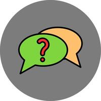 Question Filled Grey Circle Icon vector