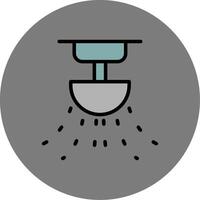 Sprinkler Filled Grey Circle Icon vector