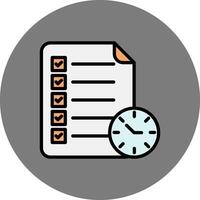 Checklist Filled Grey Circle Icon vector