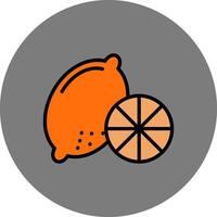 Lemon Filled Grey Circle Icon vector