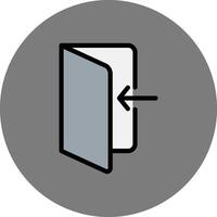 Logout Filled Grey Circle Icon vector