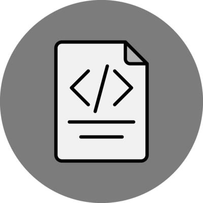Paper Filled Grey Circle Icon
