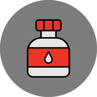 Canteen Filled Grey Circle Icon vector