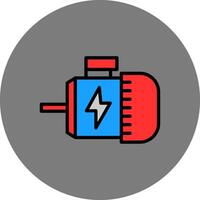 Engine Filled Grey Circle Icon vector