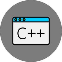 Development Filled Grey Circle Icon vector