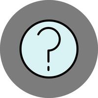Help Filled Grey Circle Icon vector