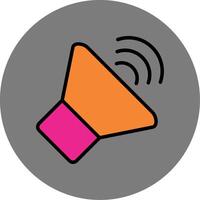 speaker Filled Grey Circle Icon vector