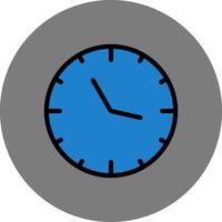 Clock Filled Grey Circle Icon vector