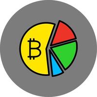 Data Analytics Filled Grey Circle Icon vector