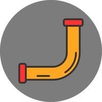 Pipe Filled Grey Circle Icon vector