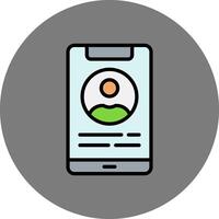 Smartphone Filled Grey Circle Icon vector