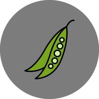 Pea Filled Grey Circle Icon vector