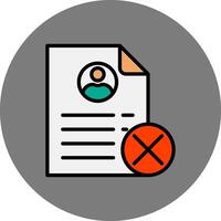 Denied Filled Grey Circle Icon vector