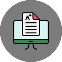 Score Filled Grey Circle Icon vector