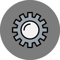 Setting Filled Grey Circle Icon vector