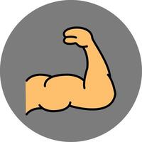Strong Filled Grey Circle Icon vector