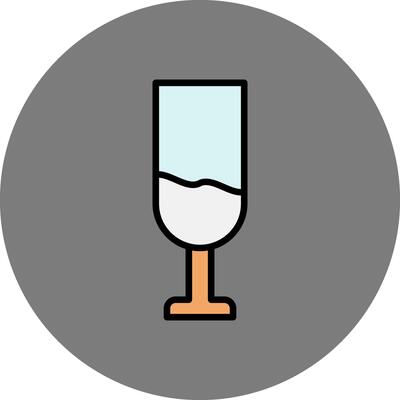 White Wine Filled Grey Circle Icon