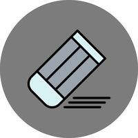 Eraser Filled Grey Circle Icon vector