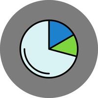 pie chart Filled Grey Circle Icon vector
