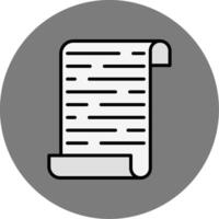 Script Filled Grey Circle Icon vector