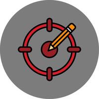 Target Audience Filled Grey Circle Icon vector