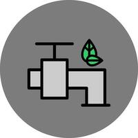 Save Water Filled Grey Circle Icon vector
