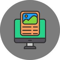 Statics Filled Grey Circle Icon vector