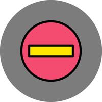 Minus Filled Grey Circle Icon vector