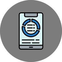 Smartphone Filled Grey Circle Icon vector