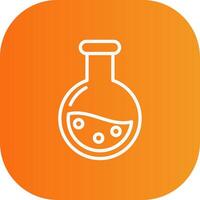 Flask Line Gradient Curve Icon vector