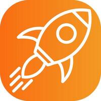Startup Line Gradient Curve Icon vector