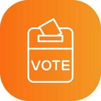 Voting Line Gradient Curve Icon vector