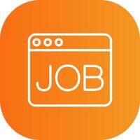 Job Line Gradient Curve Icon vector