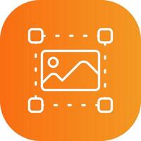 Image Line Gradient Curve Icon vector