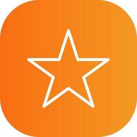 Star Line Gradient Curve Icon vector