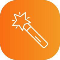 Magic Wand Line Gradient Curve Icon vector