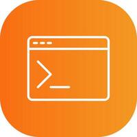 Terminal Line Gradient Curve Icon vector