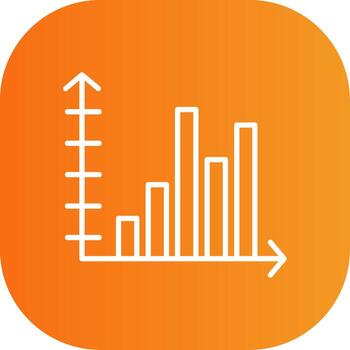 campana conformado grafico línea degradado curva icono vector