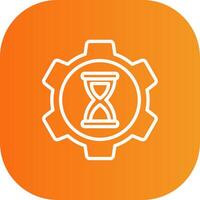 Time Management Line Gradient Curve Icon vector